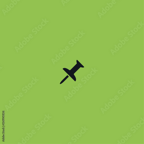 Pin icon logo flat vector design