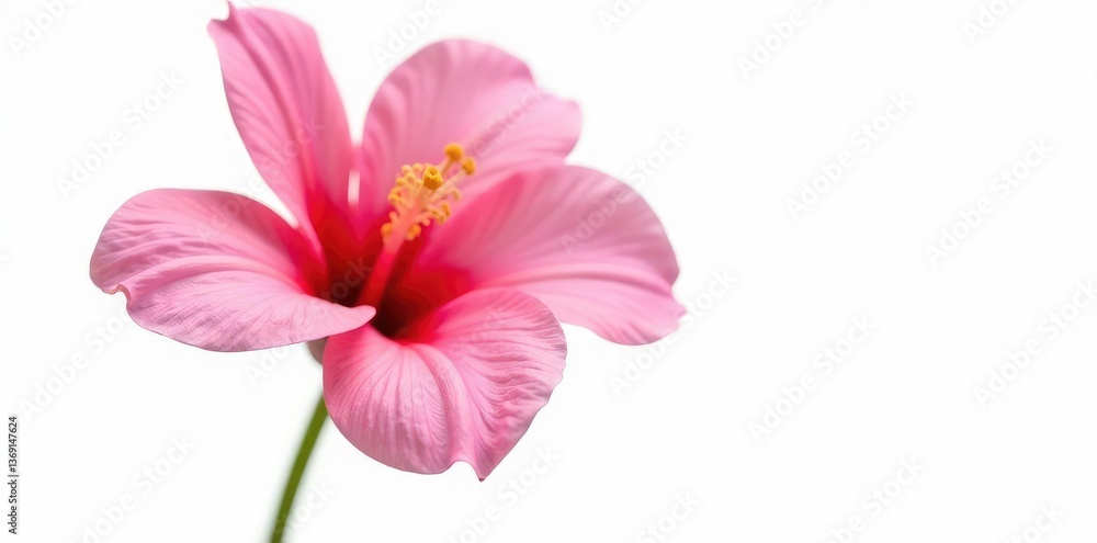 Single flower bloom isolated on white background with details, nature, flowers Single flower bloom isolated on white background with details, nature, flowers