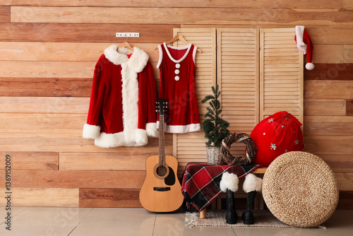 Hangers with Santa Claus co...