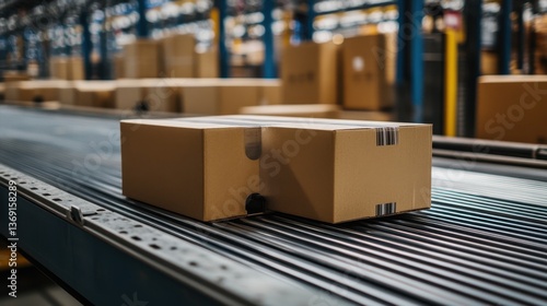 Wallpaper Mural A close-up of an industrial barcode printer used in logistics. Torontodigital.ca