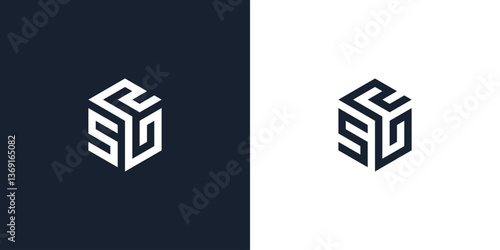 Abstract 3D Cube S Letter Logo Design