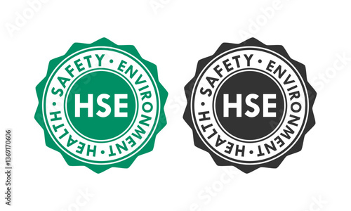 HSE-Health Safety Environmental design logo template illustration