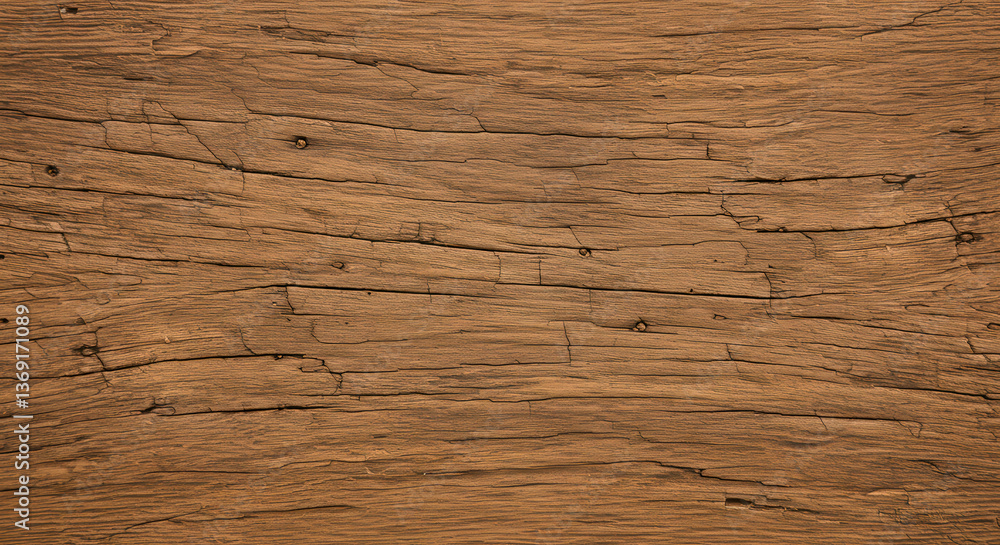 Fototapeta premium Processed collage of old cracked brown wood material, perfect for banners, backdrops, and realistic 3D mapping applications