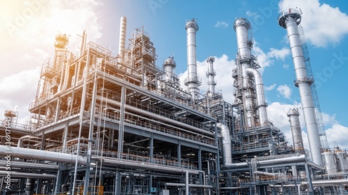 Wallpaper Mural A modern industrial plant utilizing predictive maintenance with IoT technology. Torontodigital.ca