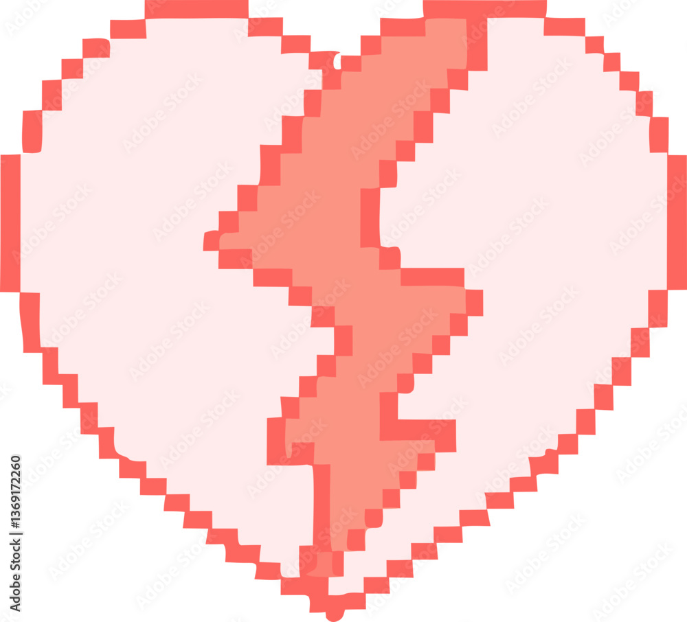 Fototapeta premium pixel heart