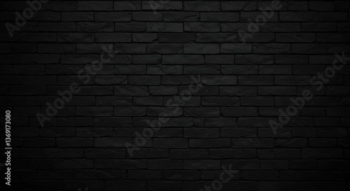 Black Brick Wall Texture Background