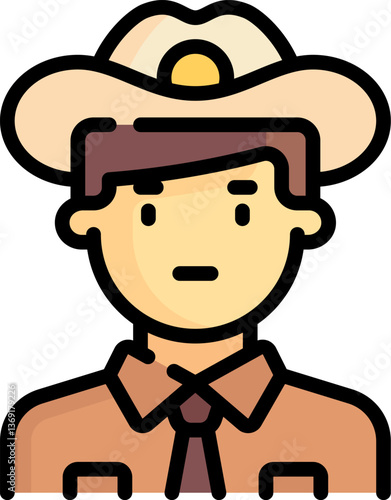 sheriff Illustration on a white background.