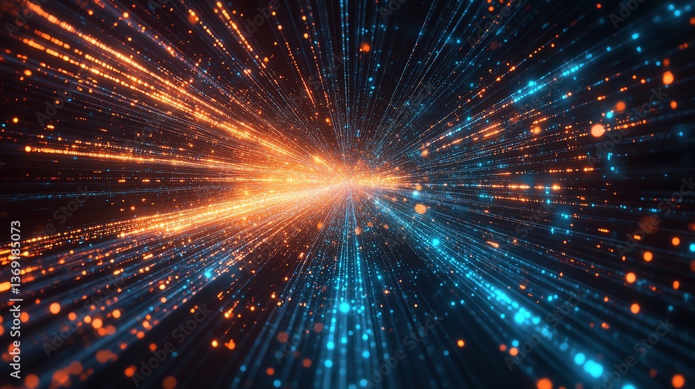 Abstract digital technology background with high-tech innovation, AI, metaverse, and big data visualization featuring network connections and speed movement Abstract digital technology background with high-tech innovation, AI, metaverse, and big data visualization featuring network connections and speed movement