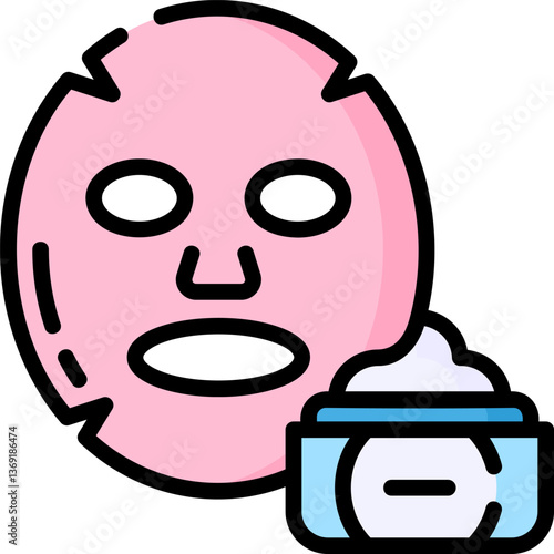 skincare Illustration on a white background