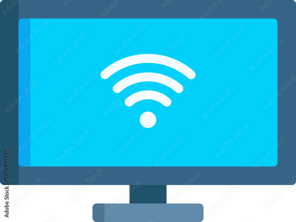 smart tv Illustration on a white background smart tv Illustration on a white background