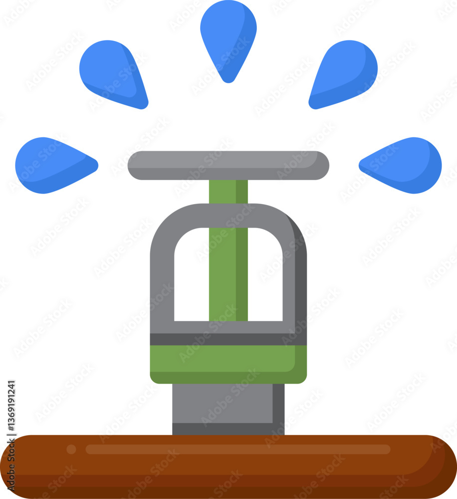 sprinkler Illustration on a white background. sprinkler Illustration on a white background.