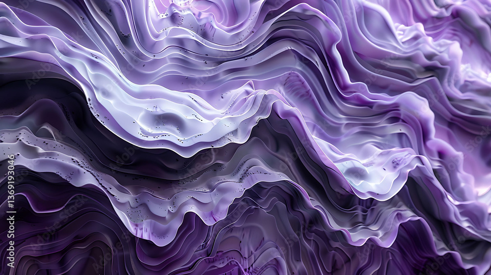 Fototapeta premium A gentle series of abstract patterns in lavender gray tones, blending soft hues and refined textures for a minimal, elegant, and calming visual appeal. 