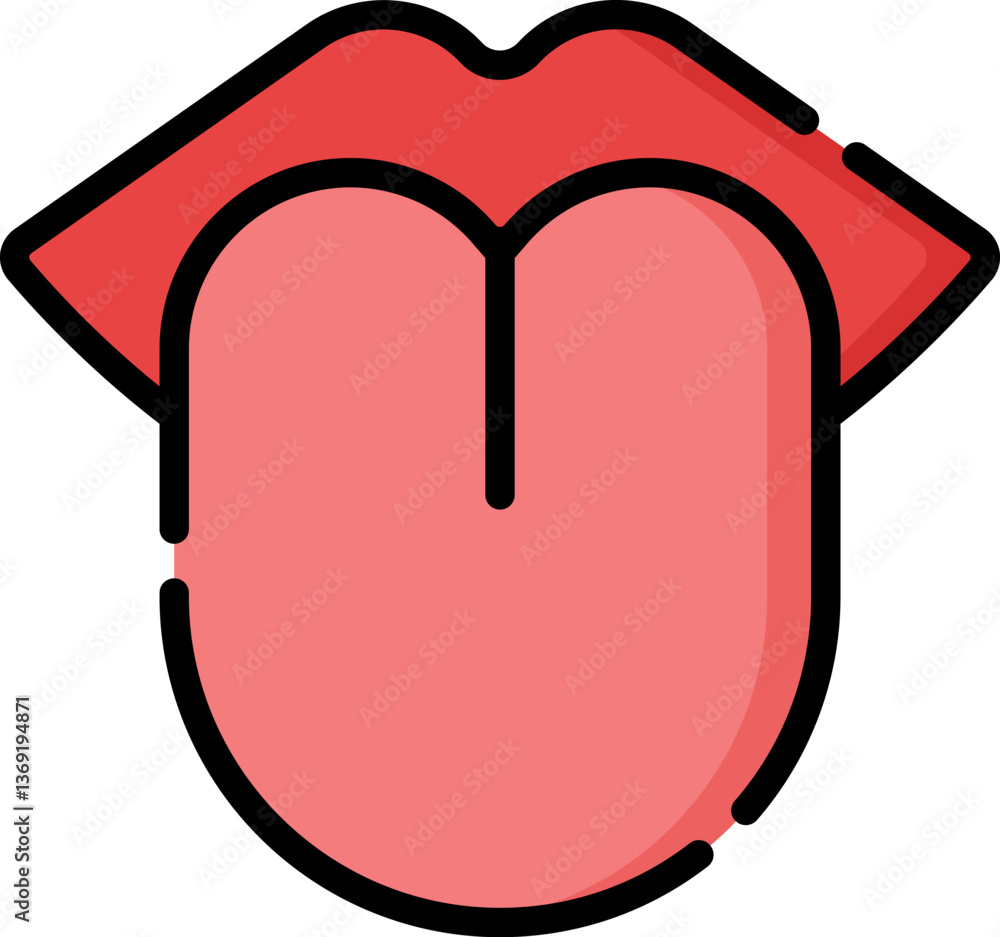 tongue (2) Illustration on a white background. tongue (2) Illustration on a white background.