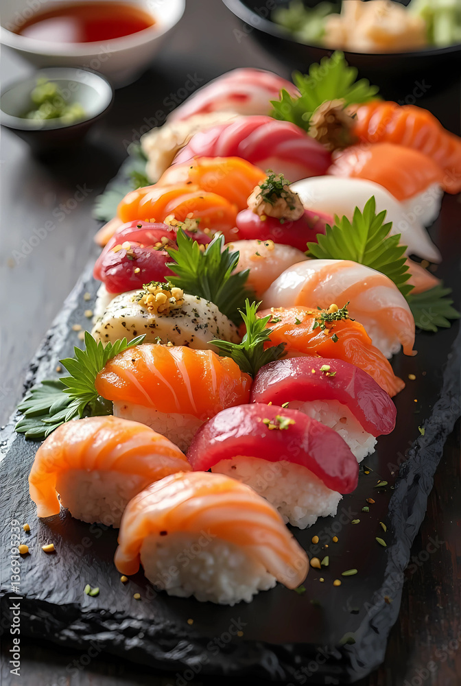 sushi on a plate sushi on a plate
