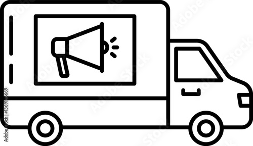 truck Illustration on a white background.