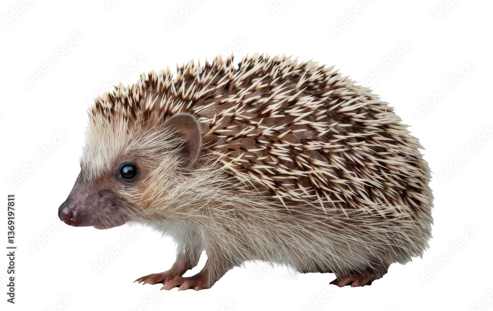 Fototapeta premium cute hedgehog isolated on white background