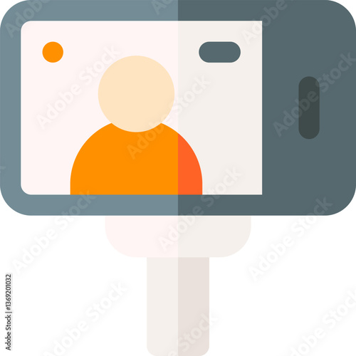 vlogger Illustration on a white background.