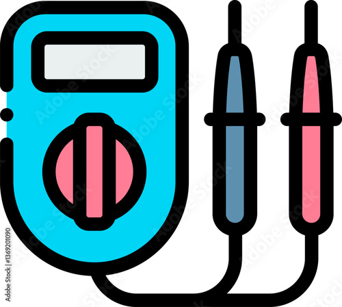 voltmeter Illustration on a white background.