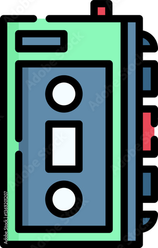 walkman (2) Illustration on a white background.
