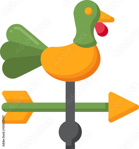 weather vane Illustration on a white background.