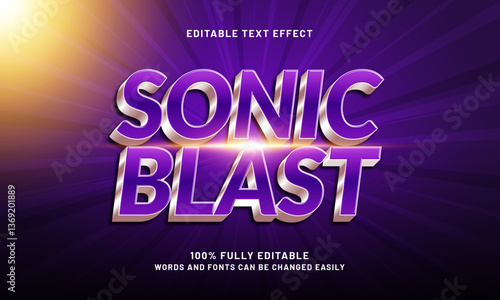 sonic blast editable text effect with a fast and speed text style