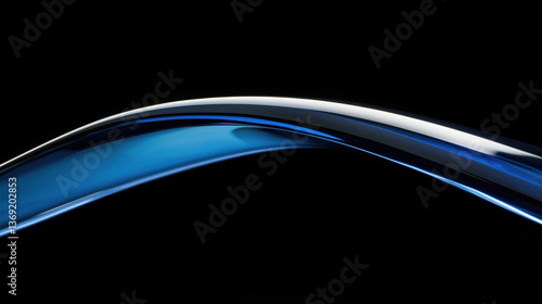 
Abstract Smooth Curves and Glossy Surfaces in blue silver white against a Black Background, Dramatic Lighting Reflections Depth for a Futuristic, Innovative Aesthetic, background
