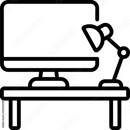 workspace Illustration on a white background.