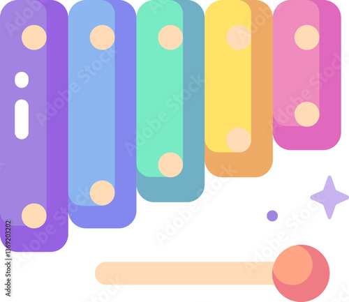 xylophone Illustration on a white background.