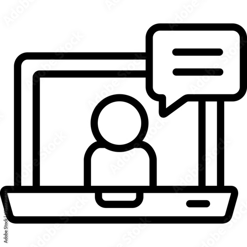 laptop video call icon
