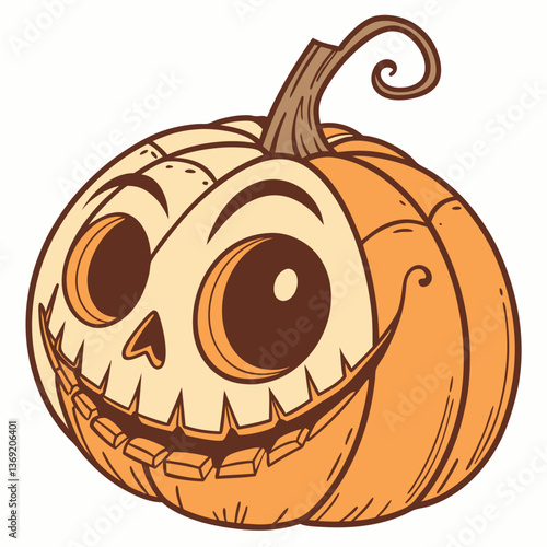 Halloween boo and Halloween pumpkin