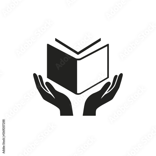 Hands holding an open book, symbolizing learning, knowledge, and care for education