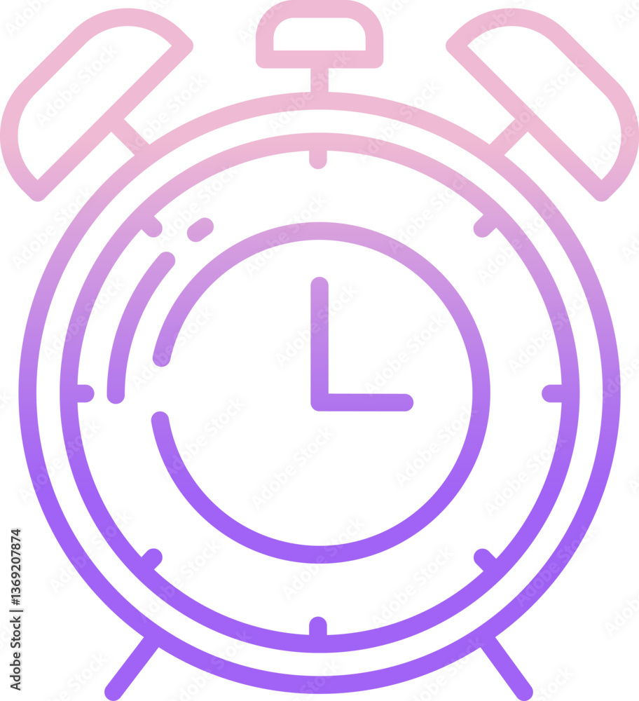 clock Illustration on a white background.