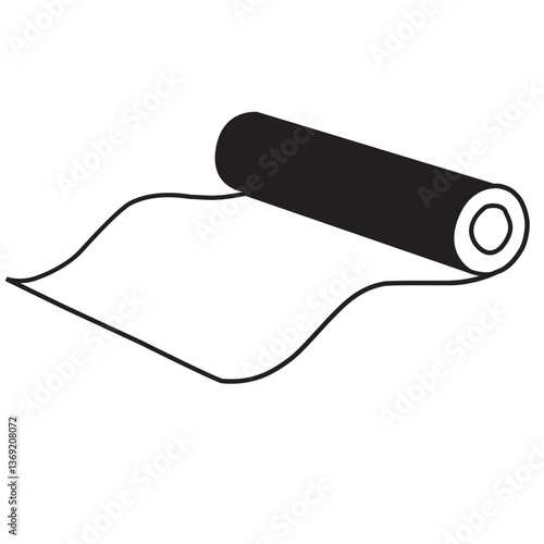 parchment paper roll silhouette