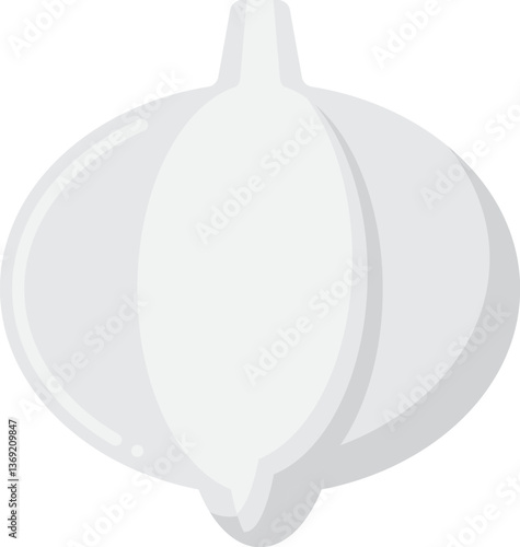 garlic Illustration on a white background.