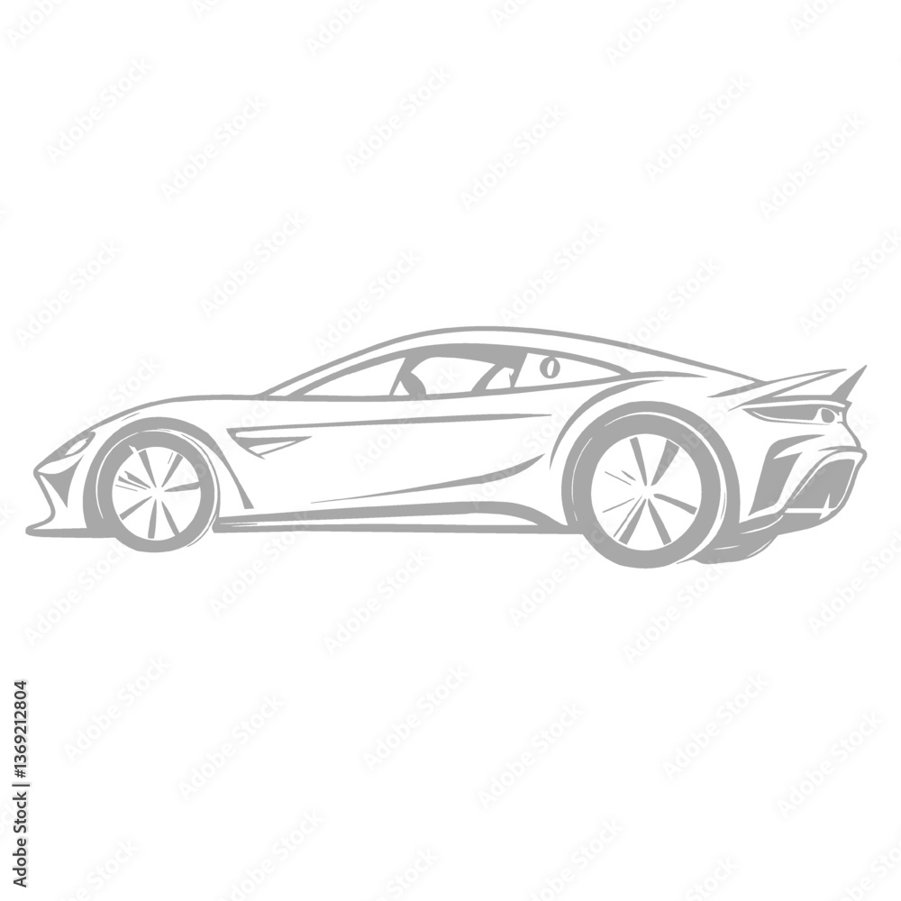 Naklejka premium sports car isolated on white