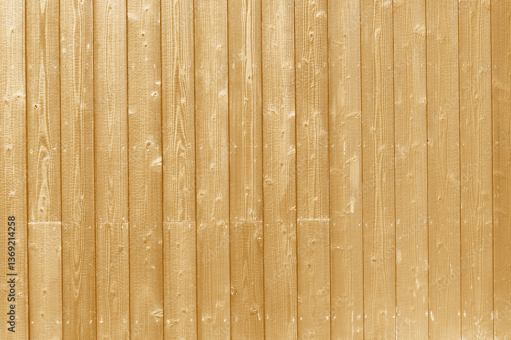 Fototapeta premium Light brown wood wall plank texture background in vertical patterns