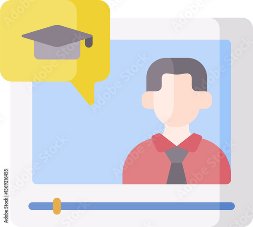 online learning (2) Illustration on a white background