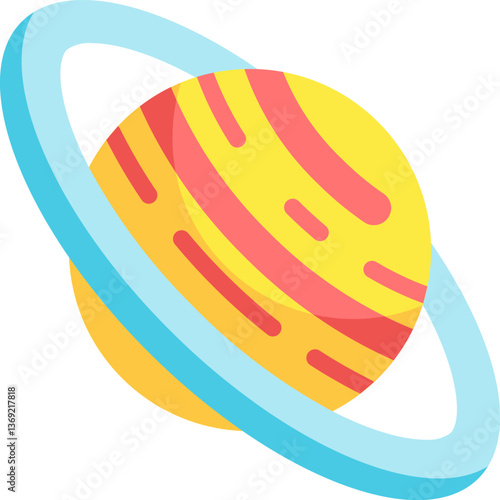 saturn Illustration on a white background