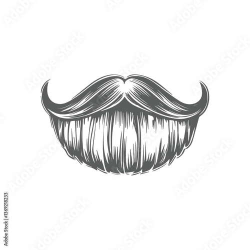 vector illustration of a mustache
