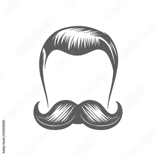 vector illustration of a mustache
