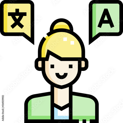 translator Illustration on a white background