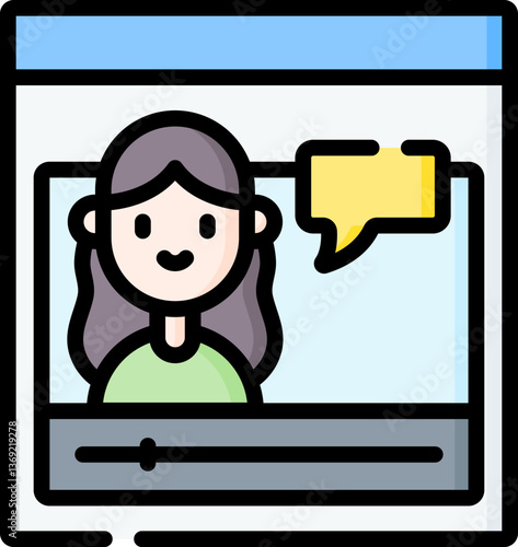 vlogger Illustration on a white background