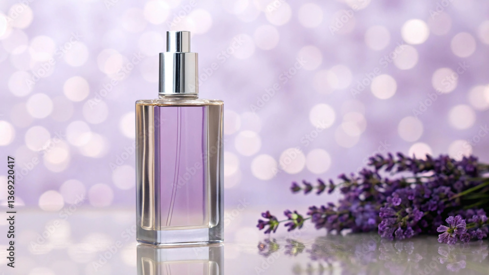 Serene Lavender Essence A Luxurious Aromatic Oil in Elegant Glass Bottle without text on Reflective Surface with Soft Bokeh Background
Serene Lavender Essence A Luxurious Aromatic Oil in Elegant Glass Bottle without text on Reflective Surface with Soft Bokeh Background