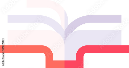 open book Illustration on a white background