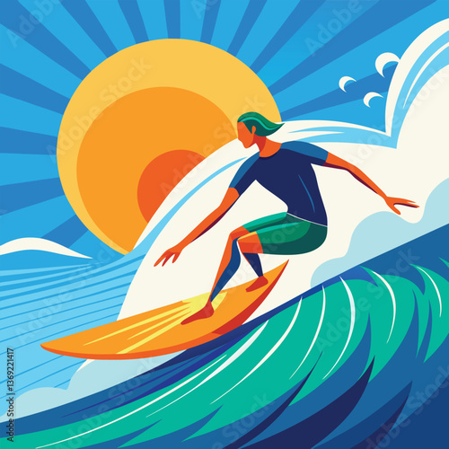 surfer on the waves