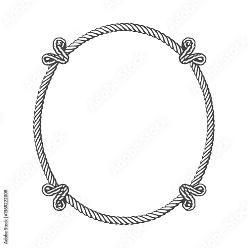 rope frame isolated on white