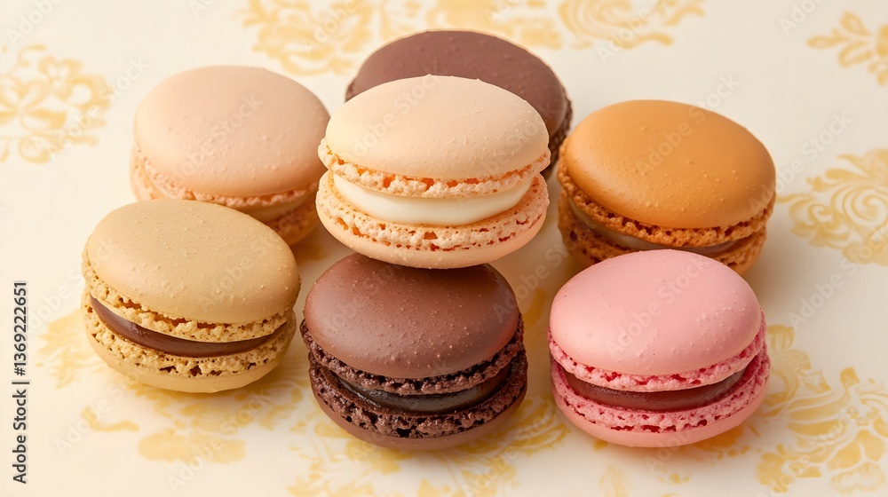 macaroons with pastel color background macaroons with pastel color background
