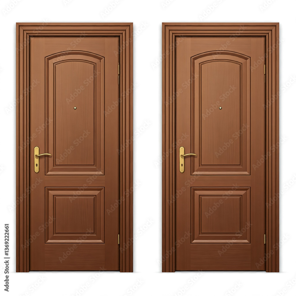 three doors isolated on white three doors isolated on white