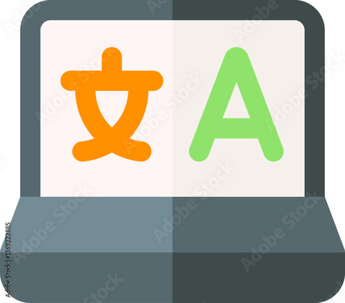 translator Illustration on a white background