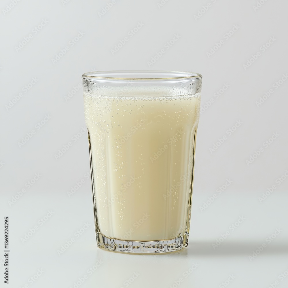 A glass of chilled lemonade with condensation A glass of chilled lemonade with condensation